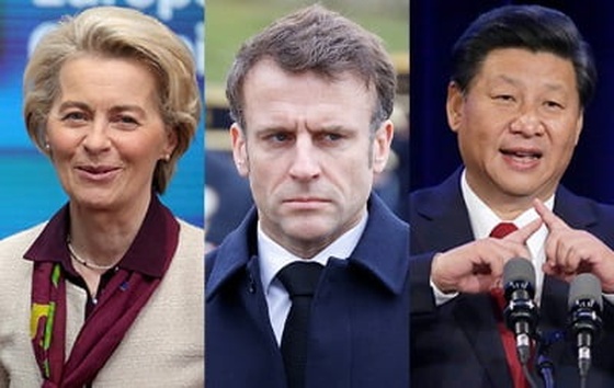 EU수장·마크롱, 6일 中서 시진핑과 회동…대러정책 등 논의