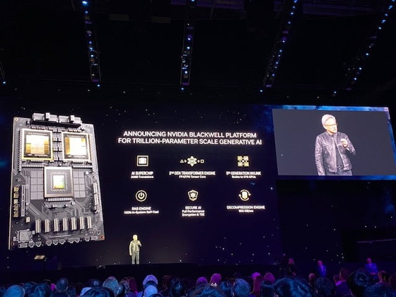 "세계 최대 AI 콘서트 열렸다"…엔비디아, 새로운 플래그십 AI칩 B200 공개
